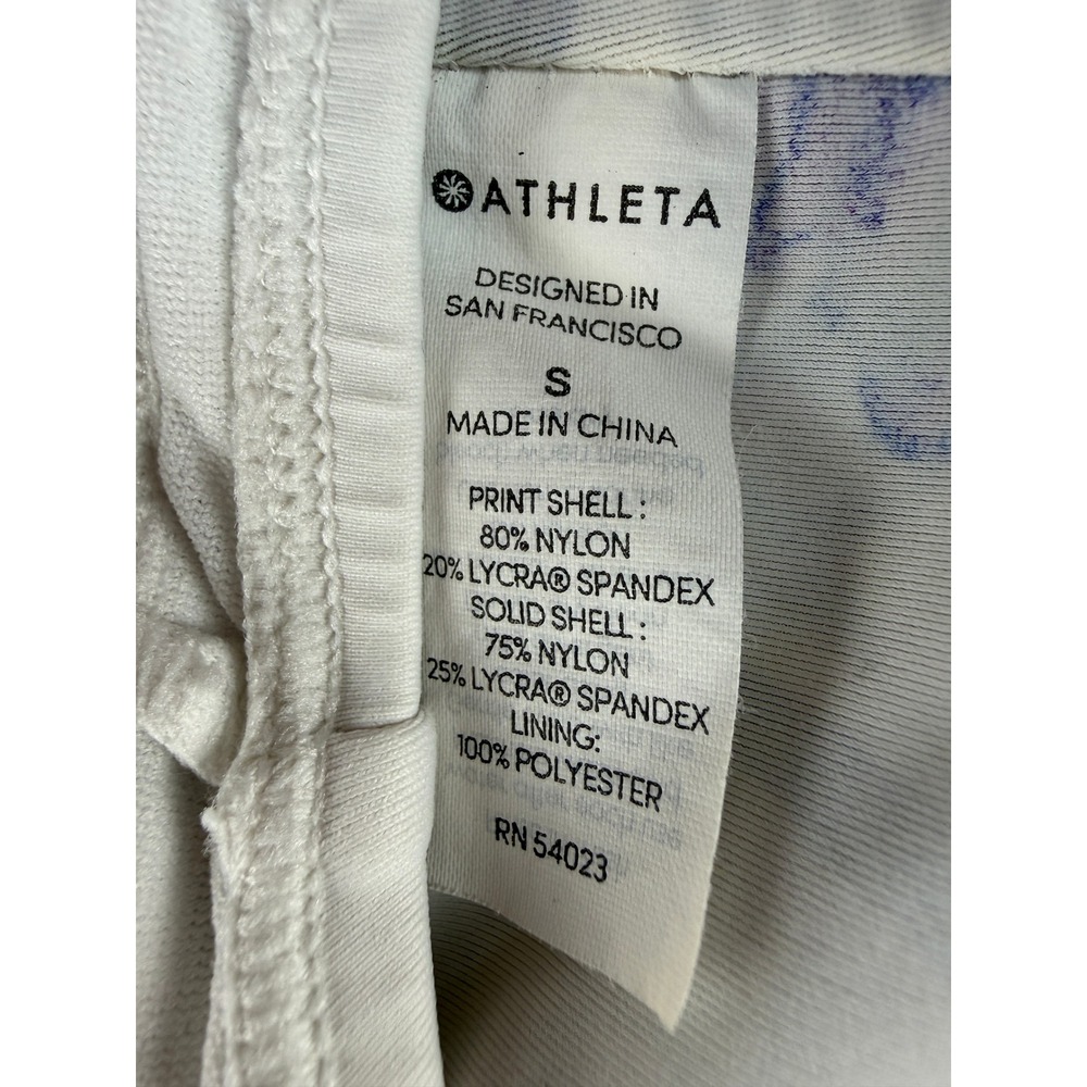 Athleta Womens Watercolor Floral Board Shorts Purple White Size S Swim Shorts - Picture 3 of 10